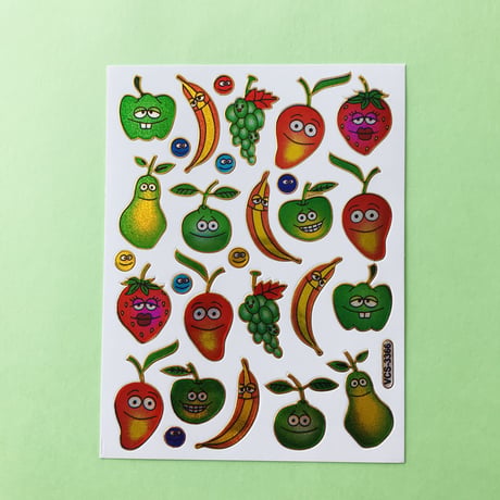 フルーツ ⑦ キラキラ シール   FRUIT STICKER