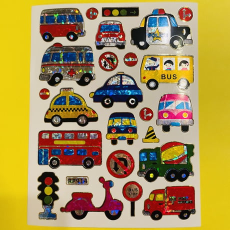 自動車 ② キラキラ シール AUTOMOBILE STICKER