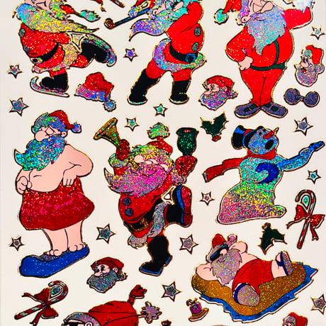 クリスマス ②  キラキラ シール CHRISTMAS STICKER