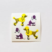 Great 7 シール プードル（黄色とむらさき） ザラザラ POODLE STICKER
