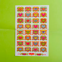 タイ語 ハート カラフル シール THAI HEART COLORFUL STICKER
