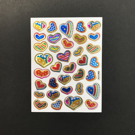 ハート 模様 ⑤ キラキラ シール HEART PATTERN STICKER