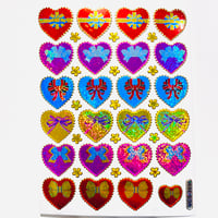 ハートリボン キラキラ シール HEART RIBBON STICKER