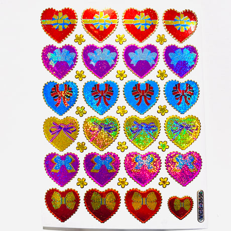 ハートリボン キラキラ シール HEART RIBBON STICKER