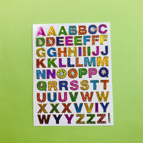 アルファベット キラキラ シール ALPHABET STICKER