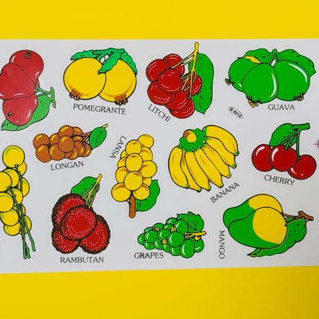 フルーツ シール 大 ⑦ FRUIT STICKER