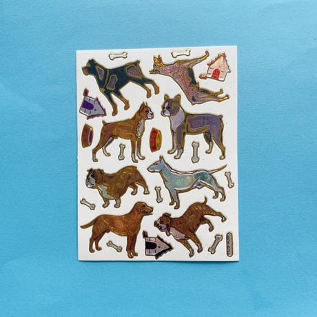 犬 ⑤ キラキラ シール DOG STICKER