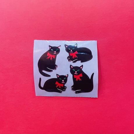 黒猫 シール BLACK CAT STICKER