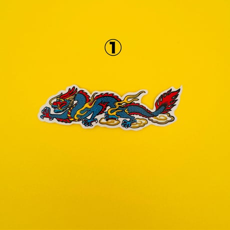 龍 ドラゴン 青 シール BLUE DRAGON STICKER