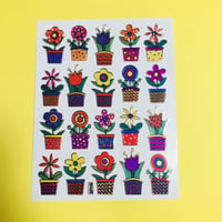 花 キラキラ シール FLOWER STICKER