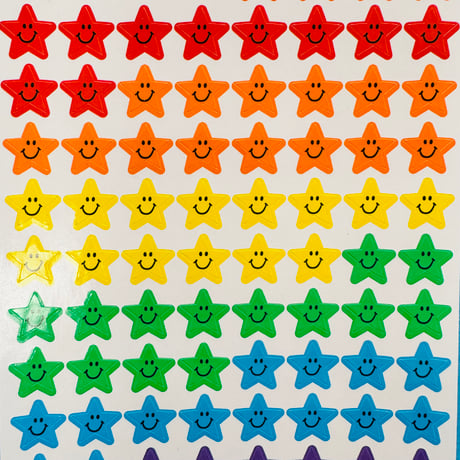 星 スマイル シール STAR SMILE STICKER