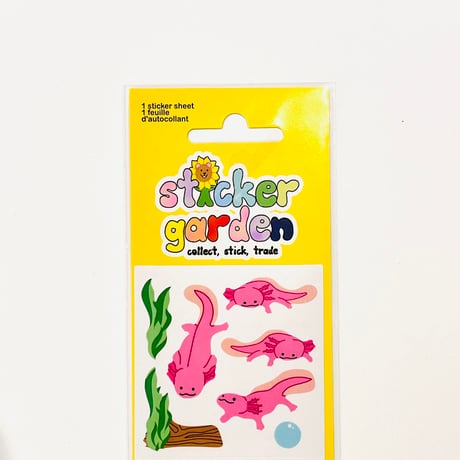 Sticker Garden★ウーパールーパー シール axolotl