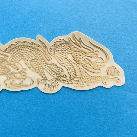 龍 ドラゴン 透明 ゴールド シール DRAGON STICKER