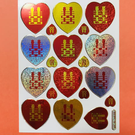 ダブルハピネス キラキラ シール  DOUBLE HAPPINESS STICKER