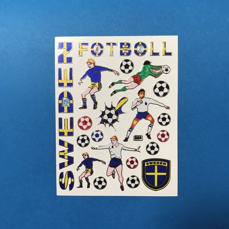 スウェーデン サッカー キラキラ シール SWEDEN FOOTBALL STICKER
