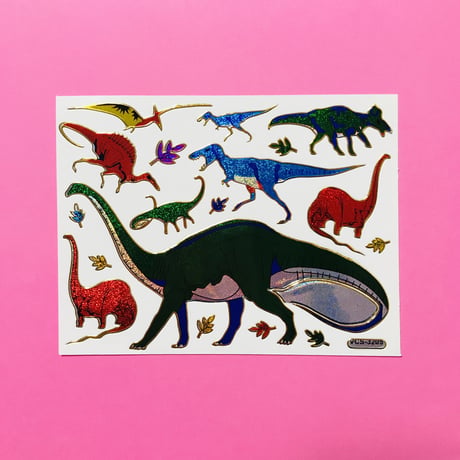 恐竜 ④  キラキラ シール  DINOSAUR STICKER