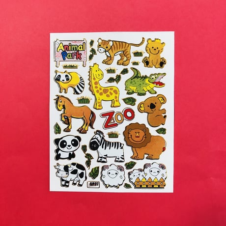 動物 動物園 キラキラ シール ZOO ANIMAL STICKER