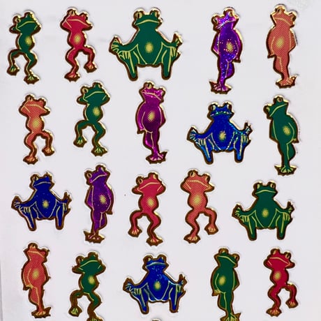 カエル キラキラ シール STICKER