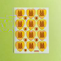 ダブルハピネス 黄色 シール  DOUBLE HAPPINESS STICKER