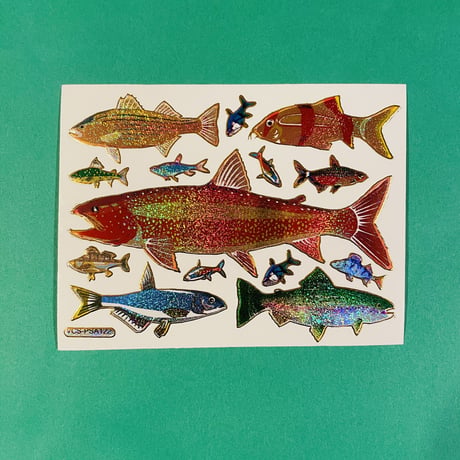 魚 ⑧ キラキラ シール FISH STICKER