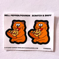 Sticker Garden 匂い付きシール  ネコ CAT ピーマンの香り