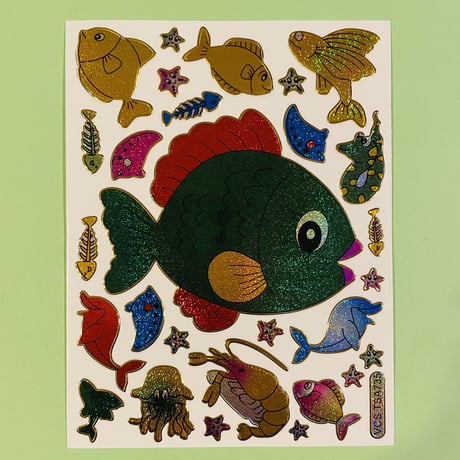 魚 ⑦ キラキラ シール FISH STICKER