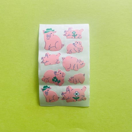 ブタ シール 大きいサイズ PIG STICKER