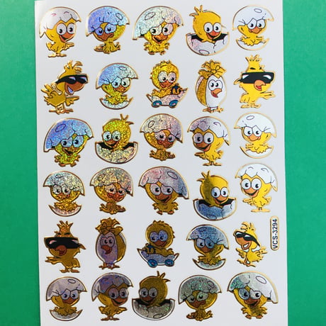 ひよこ キラキラ シール CHICK STICKER
