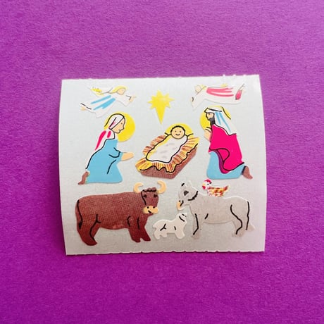 キリストの誕生 シール NATIVITY SCENE STICKER