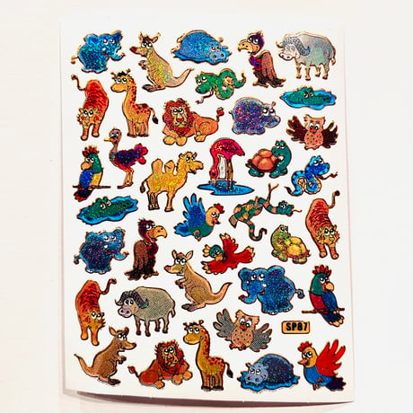動物 (12) キラキラ シール ANIMAL  STICKER