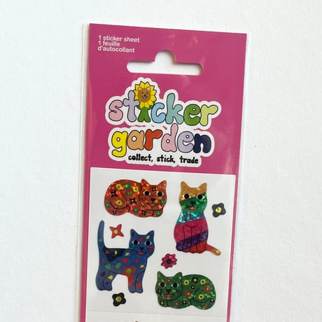 Sticker Garden★ カラフル ネコ COLORFUL CAT