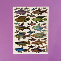 魚 ⑨ キラキラ シール FISH STICKER