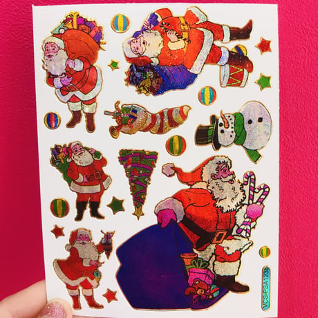 クリスマス ④ キラキラ シール  CHRISTMAS STICKER