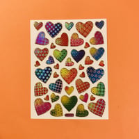 ハート 模様 ④ キラキラ シール HEART PATTERN STICKER