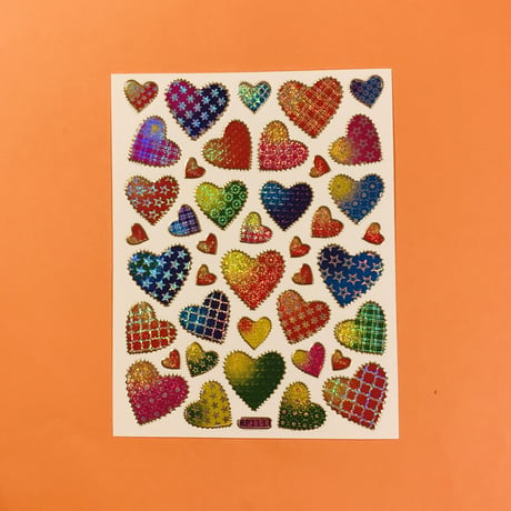 ハート 模様 ⑦ キラキラ シール HEART PATTERN STICKER