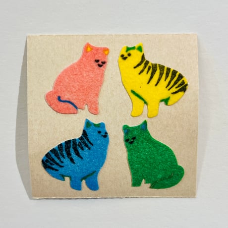Great 7 シール 猫 ③ ザラザラ CAT STICKER