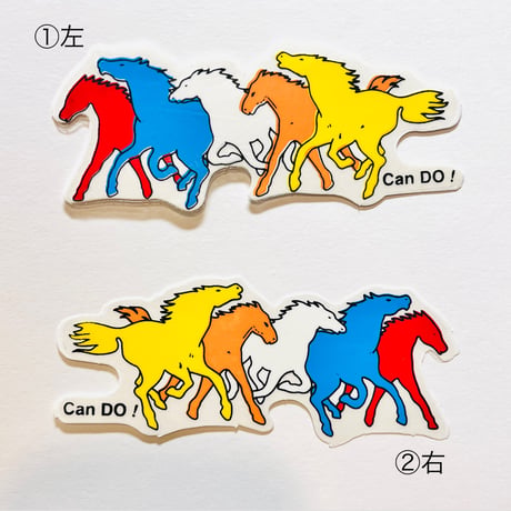 走る馬 ② シール RUNNING HORSE STICKER