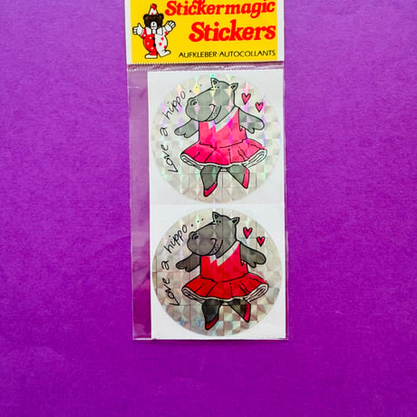 カバ プリズムシール HIPPO PRISM STICKER
