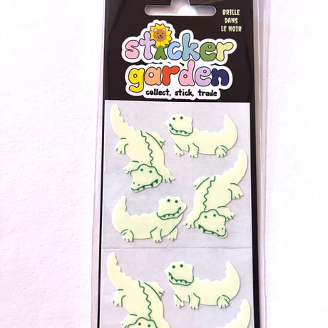 Sticker Garden★暗闇で光るワニ CROCODILE