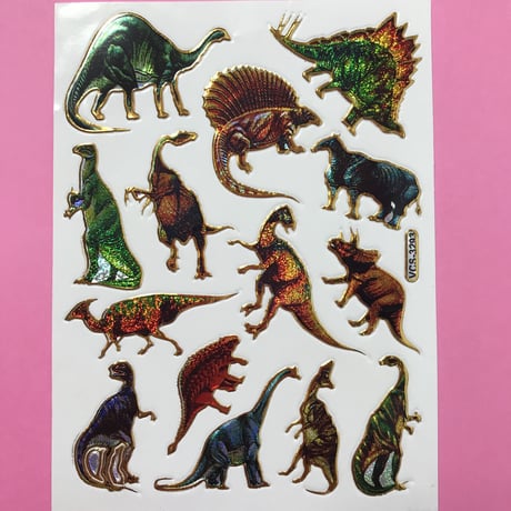 恐竜 ② キラキラ シール DINOSAUR STICKER