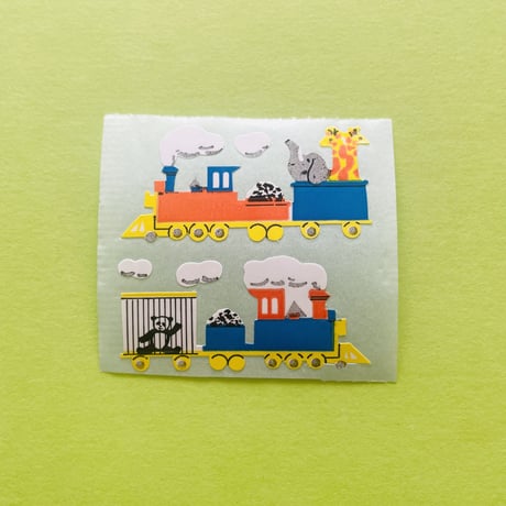 動物と機関車 シール ANIMAL AND TRAIN STICKER