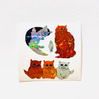 くつろぐ猫たち① プリズム シール CHILL CATS PRISM STICKER