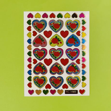 ハートの中に薔薇 ② シール ROSE INSIDE HEART STICKER