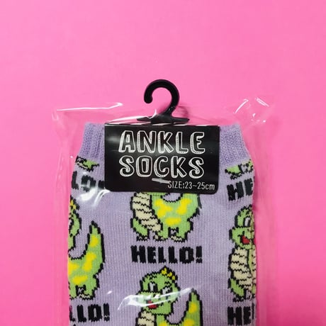 恐竜 ⑥ 靴下 DINOSAUR ANKLE SOCKS