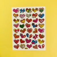 ハート 模様 ⑨ キラキラ シール HEART PATTERN STICKER