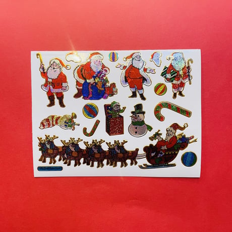 クリスマス (11) キラキラ シール CHRISTMAS STICKER