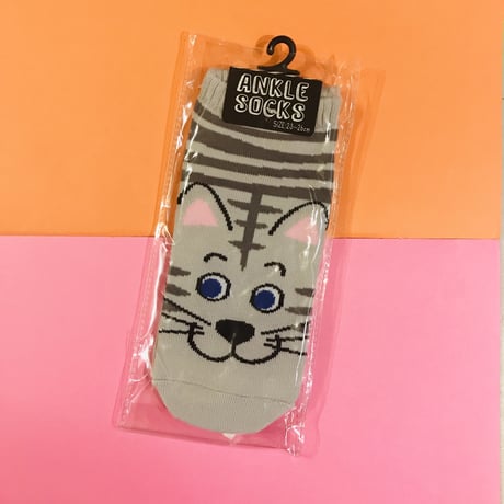 猫 ねこ 靴下 CAT ANKLE SOCKS