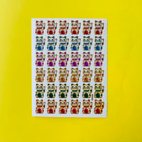 招き猫 ③ キラキラ LUCKY CAT STICKER