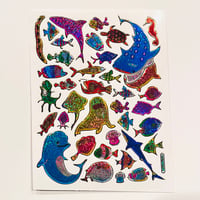 海の生き物 (12) キラキラ シール SEA ANIMAL STICKER