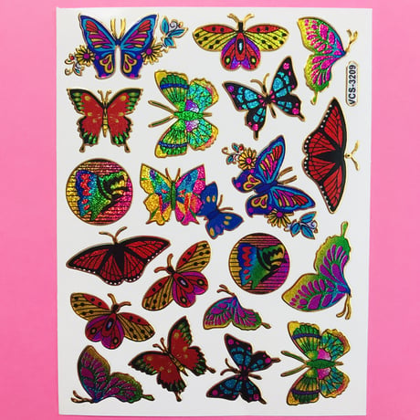 蝶々 ② キラキラ シール BUTTERFLY STICKER